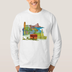 San Francisco, Californische beroemde stad T-shirt