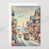 San Francisco, Carte de vacances minimaliste (Devant / Derrière)