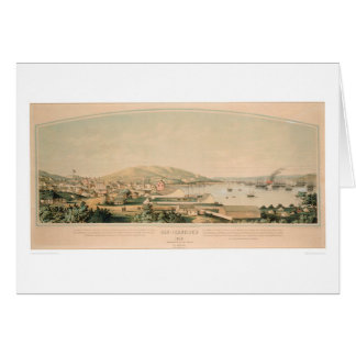 San Francisco, carte panoramique 1849 (1626A) de