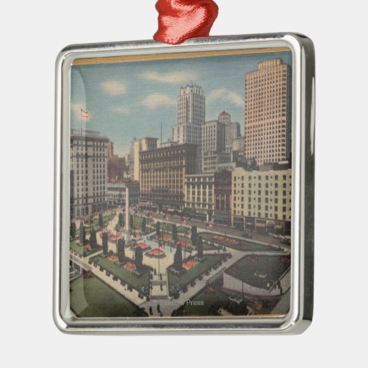 San Francisco, CAUnion Square Uitzicht Metalen Ornament (Links)
