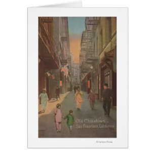 San Francisco, CAView de vieille rue de Chinatown