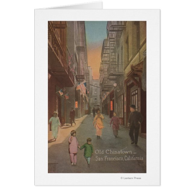 San Francisco, CAView of Old Chinatown Street (Voorkant)