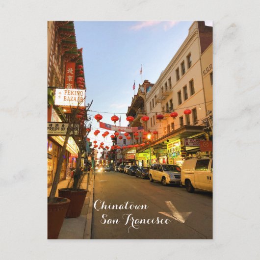San Francisco Chinatown #5 Briefkaart (Voorkant)