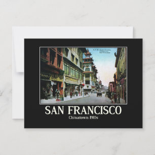 San Francisco Chinatown, jaren 1910 Briefkaart