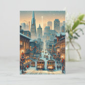 San Francisco Christmas Elegance - carte de vacanc (Debout devant)