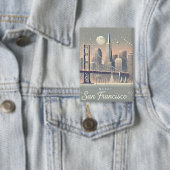 San Francisco Christmas Kaart | Golden Gate Bridge Button (Insitu)