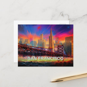 San Francisco City aan de baai Briefkaart