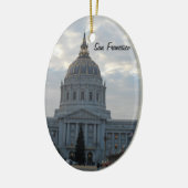 San Francisco City Hall Keramisch Ornament (Links)