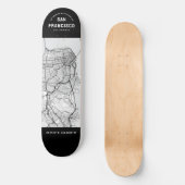 San Francisco City Map Skateboard (Voorkant)