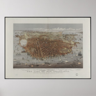 San Francisco City Uitzicht Poster