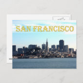 San Francisco City-Uitzicht van de baai Briefkaart (Voorkant / Achterkant)