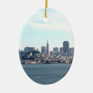 San Francisco City-Uitzicht van de baai Keramisch Ornament
