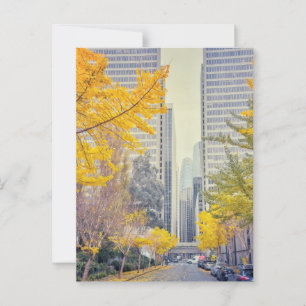 San Francisco CityScape Autumn Street Briefkaart