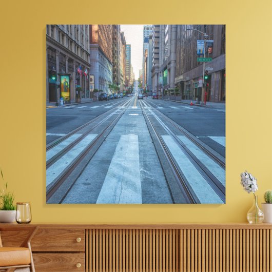 San Francisco Cityscape Street Uitzicht Canvas Afdruk (Insitu (Woonkamer))