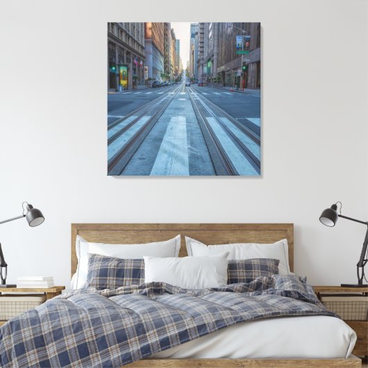 San Francisco Cityscape Street Uitzicht Canvas Afdruk (Insitu (Slaapkamer))
