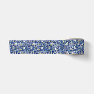San Francisco Coastal Cityscape in Navy & Gold Lint