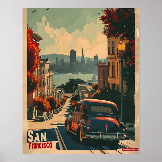 San Francisco Coastal Nostalgia Poster (Voorkant)