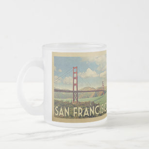 San Francisco Coffee Mug Golden Gate Bridge Retro