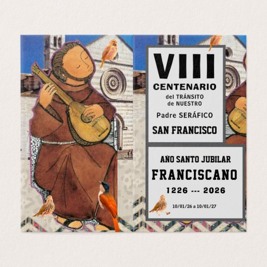 San Francisco de Asis Folded Card (Outside Unfolded)
