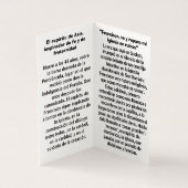 San Francisco de Asis Folded Card (Inside)