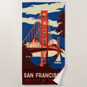 San Francisco - De stad van het baai Poster Strandlaken