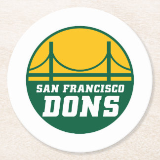 San Francisco Dons Ronde Kartonnen Onderzetter