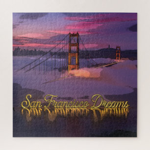 "San Francisco Dromen" Zonsondergang Golden Gate B Legpuzzel