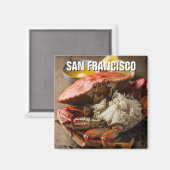 San Francisco Dungeness Crab Magneet (Voorkant / Achterkant)