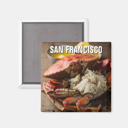 San Francisco Dungeness Crab Magneet (Voorkant / Achterkant)