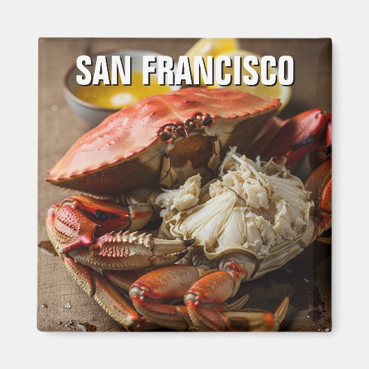 San Francisco Dungeness Crab Magneet (Voorkant)