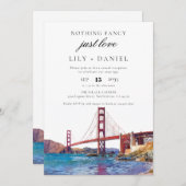 San Francisco Elopement Wedding Reception Kaart (Voorkant / Achterkant)