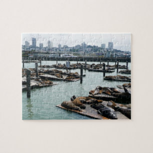 San Francisco en Pier 39 Zee Lions City Skyline Legpuzzel