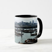 San Francisco en Pier 39 Zee Lions City Skyline Mok (Voorkant rechts)