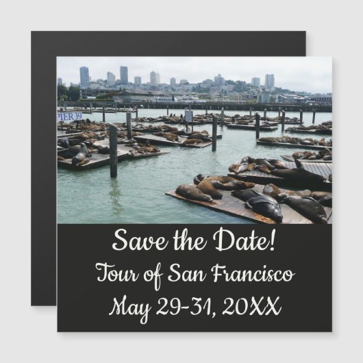 San Francisco en Pier 39 Zee Lons sparen de Datum (Voorkant / Achterkant)