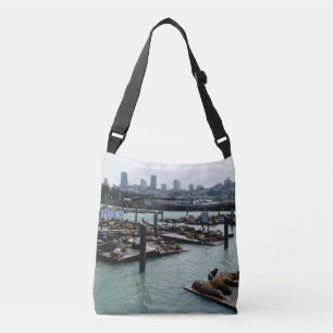 San Francisco en Pier 39 Zeeleeuwen Stadssilhouet Crossbody Tas