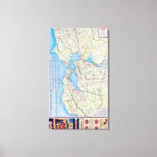 San Francisco en Vicinity 2 Canvas Afdruk (Voorkant)
