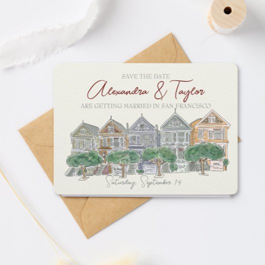 San Francisco Enregistrer La Date Invitation