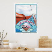 San Francisco, États-Unis, affiche de voyage (Cuisine)
