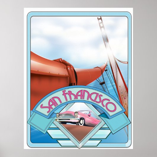 San Francisco, États-Unis, affiche de voyage (Devant)