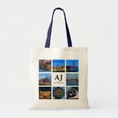San Francisco Fishermans Wharf Collage #1 Canvas t Tote Bag (Voorkant)