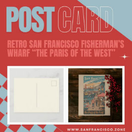 San Francisco Fisherman's Wharf, Parijs van het We Briefkaart