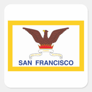 San Francisco Flag Vierkante Sticker