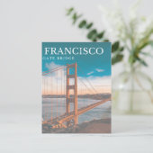 San Francisco Gate Bridge Briefkaart (Staand voorkant)