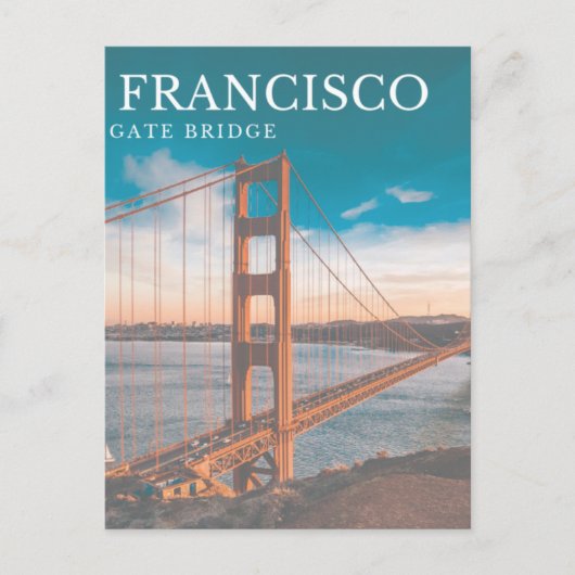San Francisco Gate Bridge Briefkaart (Voorkant)