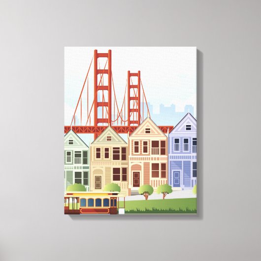 San Francisco | Gedekte dames Canvas Afdruk (Voorkant)