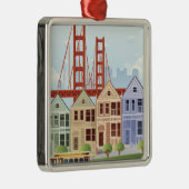 San Francisco | Gedekte dames Metalen Ornament (Rechts)