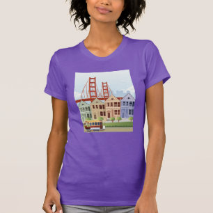 San Francisco   Gedekte dames T-shirt