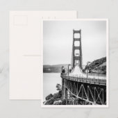 San Francisco Golden Gate Bridge Black & White Briefkaart (Voorkant / Achterkant)