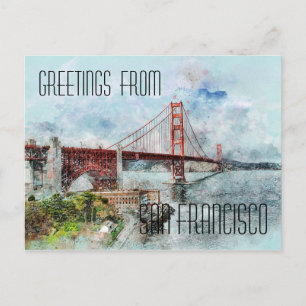 San Francisco Golden Gate Bridge Briefkaart