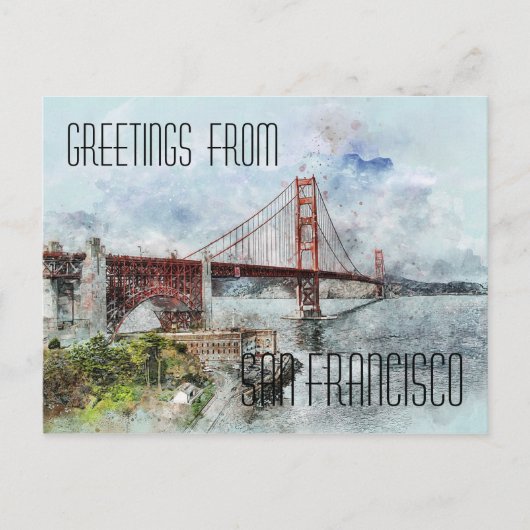 San Francisco Golden Gate Bridge Briefkaart (Voorkant)